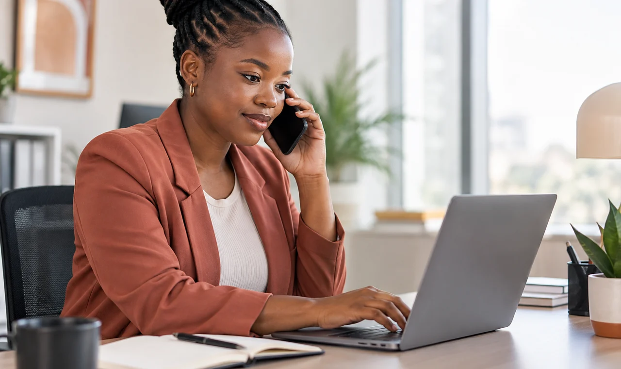 A customer adviser capturing and qualifying a new enquiry while speaking on the phone